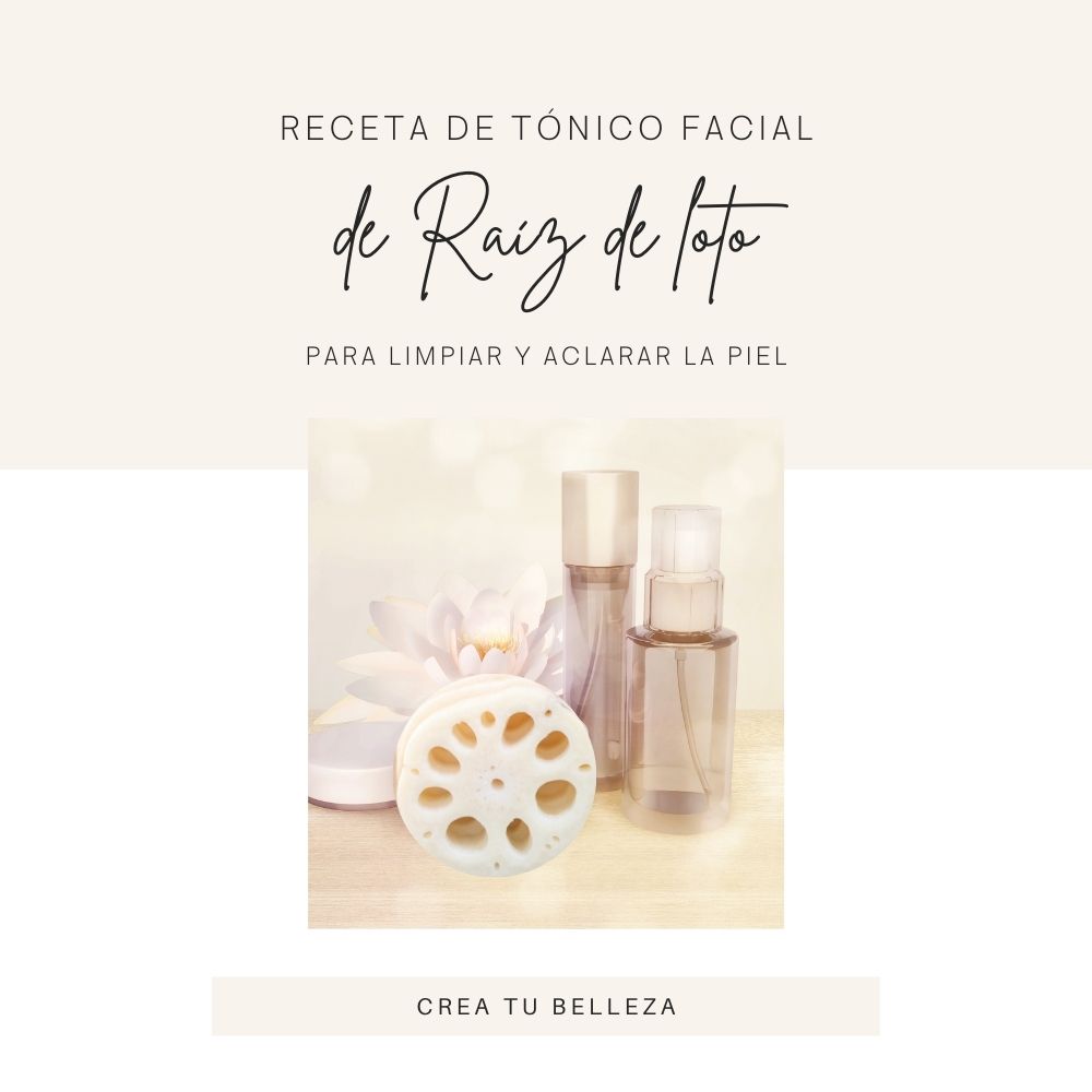 Receta de tónico facial de raíz de loto para el rostro