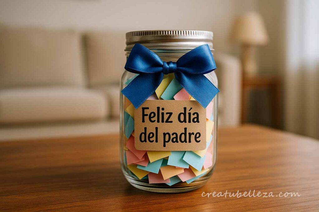 Jarra decorada como regalo para papá día del padre